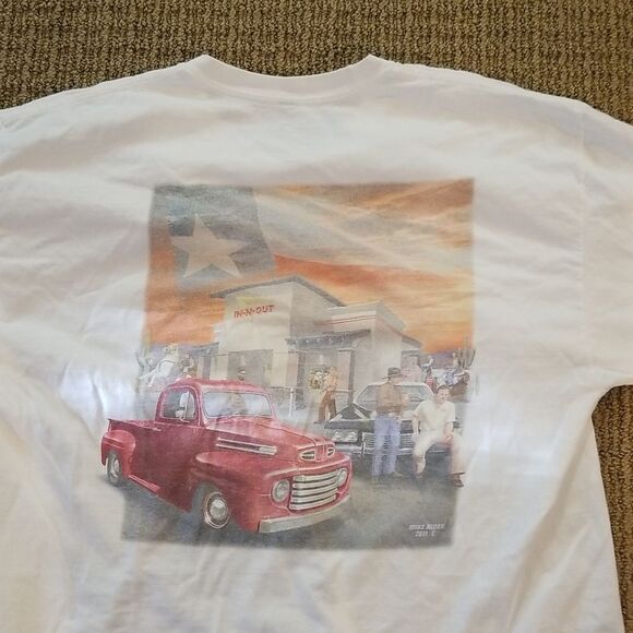 In & Out BURGER TEXAS WHITE T SHIRT! EXCELLENT CONDITION NO STAINS,  RIPS TEARS! - Picture 11 of 12